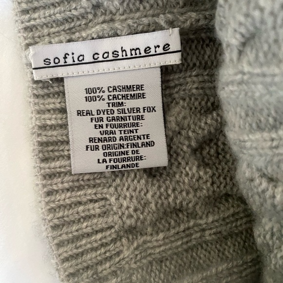 100% cashmere with silver fox fur,good condition. - Picture 4 of 8